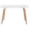ΤΡΑΠΕΖΙ MINIMAL HM008.01 ΛΕΥΚΟ MDF, ΞΥΛΙΝΑ ΠΟΔΙΑ ΟΞΙΑ, 120Χ80X73Υ ΕΚ.