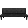 ΚΑΝΑΠΕΣ ΚΡΕΒΑΤΙ 3Θ HM3002.02 ΜΑΥΡΟΣ PU ΜΕ ΓΑΖΙΑ 186x90x82