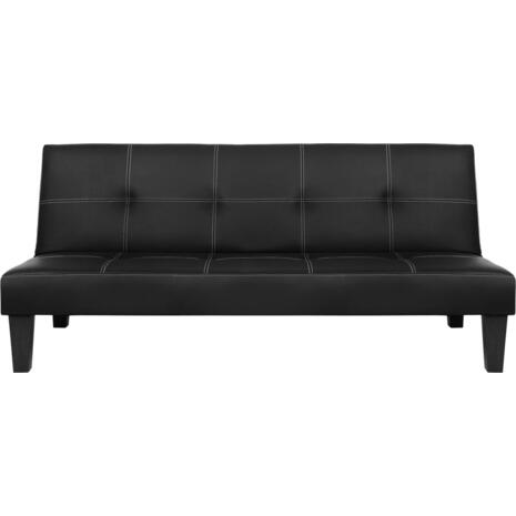 ΚΑΝΑΠΕΣ ΚΡΕΒΑΤΙ 3Θ HM3002.02 ΜΑΥΡΟΣ PU ΜΕ ΓΑΖΙΑ 186x90x82