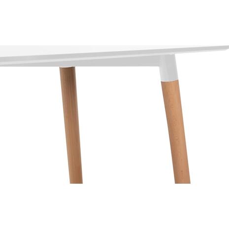 ΤΡΑΠΕΖΙ MINIMAL HM008.01 ΛΕΥΚΟ MDF, ΞΥΛΙΝΑ ΠΟΔΙΑ ΟΞΙΑ, 120Χ80X73Υ ΕΚ.