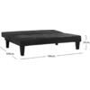 ΚΑΝΑΠΕΣ ΚΡΕΒΑΤΙ 3Θ HM3002.02 ΜΑΥΡΟΣ PU ΜΕ ΓΑΖΙΑ 186x90x82