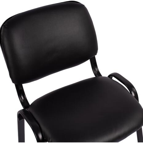 ΚΑΡΕΚΛΑ JANISHA HM1010.01 ΜΕ ΔΕΡΜΑΤΙΝΗ PU ΜΑΥΡΟ 53,5x59x77 εκ.