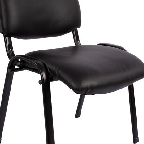 ΚΑΡΕΚΛΑ JANISHA HM1010.01 ΜΕ ΔΕΡΜΑΤΙΝΗ PU ΜΑΥΡΟ 53,5x59x77 εκ.
