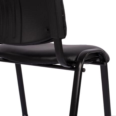 ΚΑΡΕΚΛΑ JANISHA HM1010.01 ΜΕ ΔΕΡΜΑΤΙΝΗ PU ΜΑΥΡΟ 53,5x59x77 εκ.