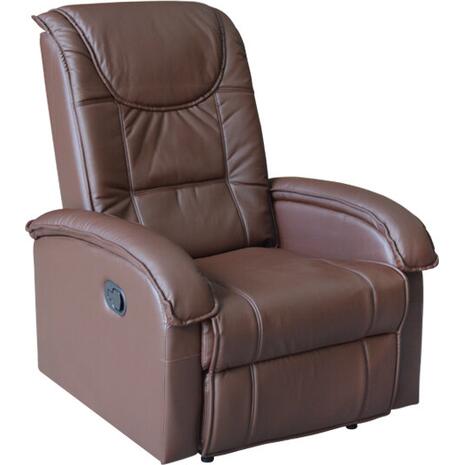ΠΟΛΥΘΡΟΝΑ ΜΕ ΜΗΧΑΝΙΣΜΟ MASSAGE ROCCA HM0026.03 PU ΚΑΦΕ ΣΚΟΥΡΟ 80x96x97 εκ.