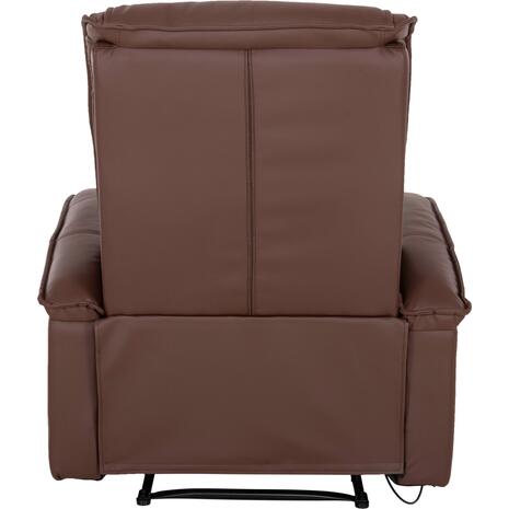 ΠΟΛΥΘΡΟΝΑ RELAX ΜΕ ΜΗΧΑΝΙΣΜΟ MASSAGE ROCCA HM0026.03 PU ΚΑΦΕ ΣΚΟΥΡΟ 80x96x97 εκ.