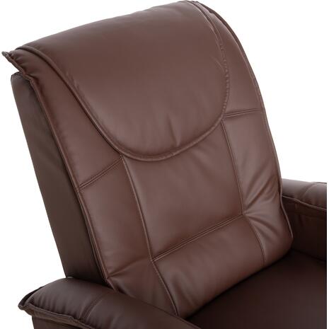 ΠΟΛΥΘΡΟΝΑ RELAX ΜΕ ΜΗΧΑΝΙΣΜΟ MASSAGE ROCCA HM0026.03 PU ΚΑΦΕ ΣΚΟΥΡΟ 80x96x97 εκ.