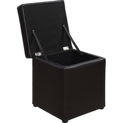 ΣΚΑΜΠΩ ΜΕ ΑΠΟΘΗΚΕΥΤΙΚΟ ΧΩΡΟ PU ΚΑΦΕ CUBE HM224.03--38x38x36.5Υεκ. (Καφέ)