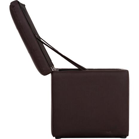ΣΚΑΜΠΩ ΜΕ ΑΠΟΘΗΚΕΥΤΙΚΟ ΧΩΡΟ PU ΚΑΦΕ CUBE HM224.03--38x38x36.5Υεκ. (Καφέ)