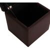ΣΚΑΜΠΩ ΜΕ ΑΠΟΘΗΚΕΥΤΙΚΟ ΧΩΡΟ PU ΚΑΦΕ CUBE HM224.03--38x38x36.5Υεκ. (Καφέ)
