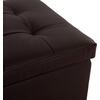 ΣΚΑΜΠΩ ΜΕ ΑΠΟΘΗΚΕΥΤΙΚΟ ΧΩΡΟ PU ΚΑΦΕ CUBE HM224.03--38x38x36.5Υεκ. (Καφέ)
