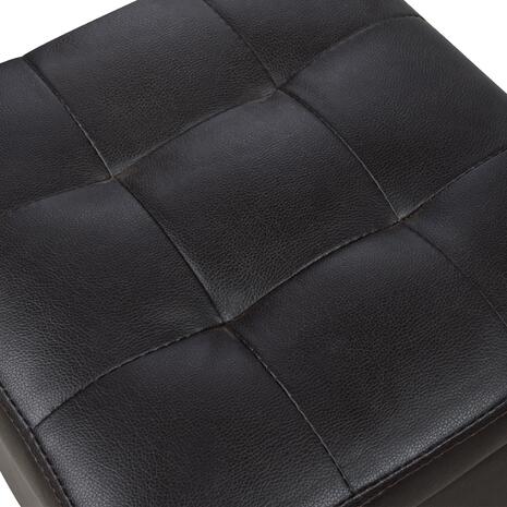ΣΚΑΜΠΩ ΜΕ ΑΠΟΘΗΚΕΥΤΙΚΟ ΧΩΡΟ PU ΚΑΦΕ CUBE HM224.03--38x38x36.5Υεκ. (Καφέ)