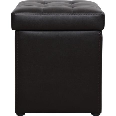 ΣΚΑΜΠΩ ΜΕ ΑΠΟΘΗΚΕΥΤΙΚΟ ΧΩΡΟ PU ΚΑΦΕ CUBE HM224.03--38x38x36.5Υεκ. (Καφέ)
