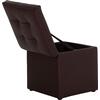 ΣΚΑΜΠΩ ΜΕ ΑΠΟΘΗΚΕΥΤΙΚΟ ΧΩΡΟ PU ΚΑΦΕ CUBE HM224.03--38x38x36.5Υεκ. (Καφέ)