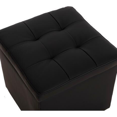 ΣΚΑΜΠΩ ΜΕ ΑΠΟΘΗΚΕΥΤΙΚΟ ΧΩΡΟ PU ΜΑΥΡΟ CUBE HM224.01 38x38x36.5Υεκ.