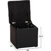 ΣΚΑΜΠΩ ΜΕ ΑΠΟΘΗΚΕΥΤΙΚΟ ΧΩΡΟ PU ΜΑΥΡΟ CUBE HM224.01 38x38x36.5Υεκ.