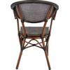 ΠΟΛΥΘΡΟΝΑ ΑΛΟΥΜΙΝΙΟΥ CLAY BAMBOO LOOK ΚΑΦΕ ΜΕ TEXTLINE HM5025 60,5x59x81Υ