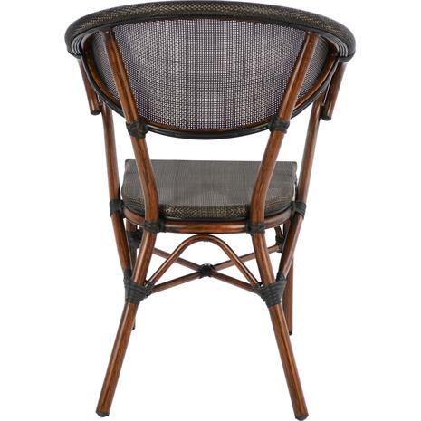 ΠΟΛΥΘΡΟΝΑ ΑΛΟΥΜΙΝΙΟΥ CLAY BAMBOO LOOK ΚΑΦΕ ΜΕ TEXTLINE HM5025 60,5x59x81Υ