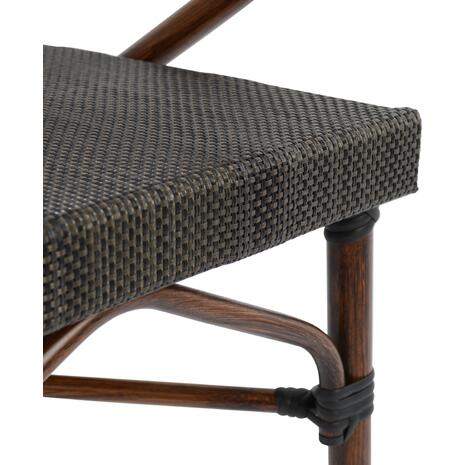 ΠΟΛΥΘΡΟΝΑ ΑΛΟΥΜΙΝΙΟΥ CLAY BAMBOO LOOK ΚΑΦΕ ΜΕ TEXTLINE HM5025 60,5x59x81Υ