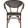 ΠΟΛΥΘΡΟΝΑ ΑΛΟΥΜΙΝΙΟΥ CLAY BAMBOO LOOK ΚΑΦΕ ΜΕ TEXTLINE HM5025 60,5x59x81Υ