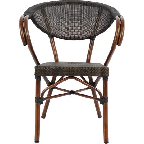 ΠΟΛΥΘΡΟΝΑ ΑΛΟΥΜΙΝΙΟΥ CLAY BAMBOO LOOK ΚΑΦΕ ΜΕ TEXTLINE HM5025 60,5x59x81Υ