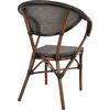 ΠΟΛΥΘΡΟΝΑ ΑΛΟΥΜΙΝΙΟΥ CLAY BAMBOO LOOK ΚΑΦΕ ΜΕ TEXTLINE HM5025 60,5x59x81Υ