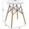 ΤΡΑΠΕΖΙ MINIMAL ΣΤΡΟΓΓΥΛΟ HM0060.01 ΛΕΥΚΟ ΧΡΩΜΑ MDF-ΠΟΔΙΑ ΟΞΙΑΣ ΦΥΣΙΚΟ Φ60Χ72Υεκ.