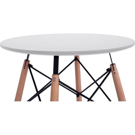 ΤΡΑΠΕΖΙ MINIMAL ΣΤΡΟΓΓΥΛΟ HM0060.01 ΛΕΥΚΟ ΧΡΩΜΑ MDF-ΠΟΔΙΑ ΟΞΙΑΣ ΦΥΣΙΚΟ Φ60Χ72Υεκ.