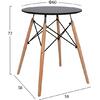 ΤΡΑΠΕΖΙ MINIMAL ΣΤΡΟΓΓΥΛΟ HM0060.02 ΜΑΥΡΟ ΧΡΩΜΑ MDF-ΠΟΔΙΑ ΟΞΙΑΣ ΦΥΣΙΚΟ Φ60Χ72Υεκ.