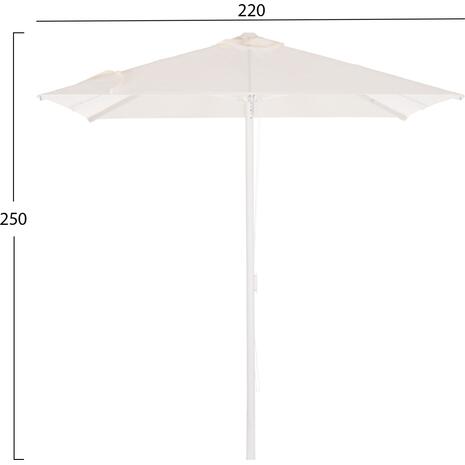 ΟΜΠΡΕΛΑ ΕΠΑΓΓEΛΜΑΤΙΚΗ ALU REGGIE 2.20x2.20x2.50m ΕΚΡΟΥ ΠΑΝΙ 8ΑΚΤΙΝΕΣ HM6013.01