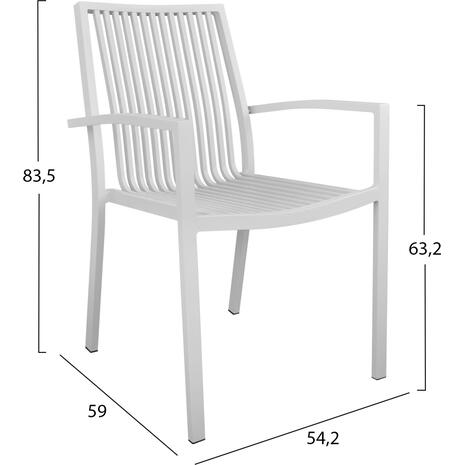 ΠΟΛΥΘΡΟΝΑ ΑΛΟΥΜΙΝΙΟΥ BRONCA HM5130.01 ΛΕΥΚΗ 54,2x59x83,5Υεκ.