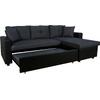 ΚΑΝΑΠΕΣ ΓΩΝΙΑ ΚΡΕΒΑΤΙ WAYNE 220x146x86Υεκ.HM3028.01 ΓΚΡΙ ΜΕ ΜΑΥΡΟ PU