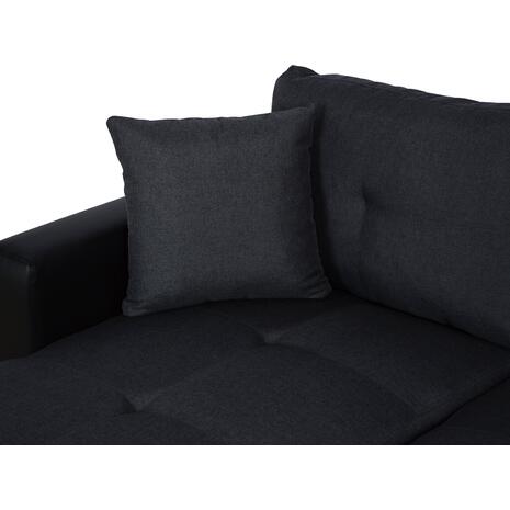 ΚΑΝΑΠΕΣ ΓΩΝΙΑ ΚΡΕΒΑΤΙ WAYNE 220x146x86Υεκ.HM3028.01 ΓΚΡΙ ΜΕ ΜΑΥΡΟ PU