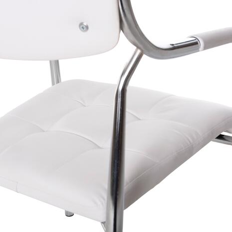 ΚΑΡΕΚΛΑ ΓΡΑΦΕΙΟΥ ΕΠΙΣΚΕΠΤΟΥ OBERON HM1018.02 ΑΣΠΡΟ PU 51x52x88Yεκ.