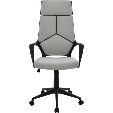 ΚΑΡΕΚΛΑ ΓΡΑΦΕΙΟΥ ANIVIA HM1073.21 ΓΚΡΙ & ΣΚΕΛΕΤΟ ΜΑΥΡΟ 64x61x127 cm (Γκρι)