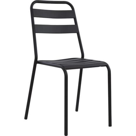 ΚΑΡΕΚΛΑ ΜΕΤΑΛΛΙΚΗ ΜΑΥΡΗ JASON HM5177.01 43x50x86cm