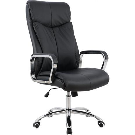 ΚΑΡΕΚΛΑ ΓΡΑΦΕΙΟΥ SHASHI HM1093.01 ΜΑΥΡΟ PU 63x80x118-126Υ (Μαύρο)
