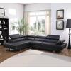 ΚΑΝΑΠΕΣ ΓΩΝΙΑ GORO ΑΡΙΣΤΕΡΗ HM3084.02L ΑΠΟ ΜΑΥΡΟ PU  265x196x85Υεκ