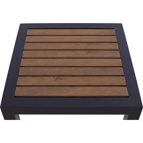 ΤΡΑΠΕΖΙ ΑΛΟΥΜΙΝΙΟΥ SABRA HM5403.02 ΓΚΡΙ ΜΕ POLYWOOD 45Χ45X45,5Yεκ.