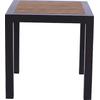 ΤΡΑΠΕΖΙ ΑΛΟΥΜΙΝΙΟΥ SABRA HM5403.02 ΓΚΡΙ ΜΕ POLYWOOD 45Χ45X45,5Yεκ.