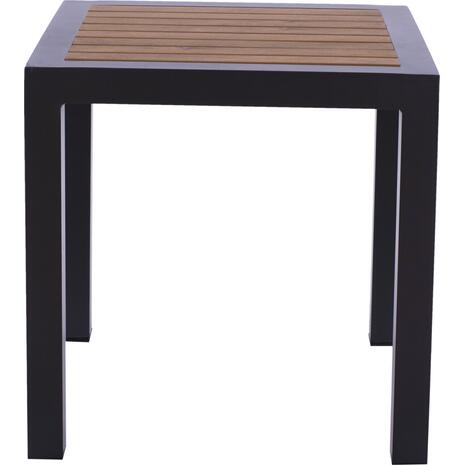 ΤΡΑΠΕΖΙ ΑΛΟΥΜΙΝΙΟΥ SABRA HM5403.02 ΓΚΡΙ ΜΕ POLYWOOD 45Χ45X45,5Yεκ.