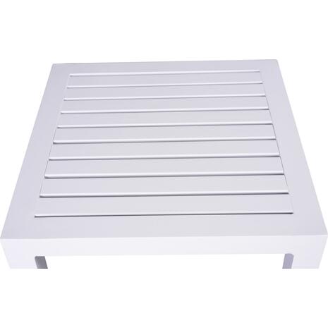 ΤΡΑΠΕΖΙ ΑΛΟΥΜΙΝΙΟΥ QIANA HM5402.01 ΛΕΥΚΟ 45x45x45,5Υ εκ.