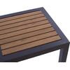 ΤΡΑΠΕΖΙ ΑΛΟΥΜΙΝΙΟΥ SABRA HM5403.02 ΓΚΡΙ ΜΕ POLYWOOD 45Χ45X45,5Yεκ.