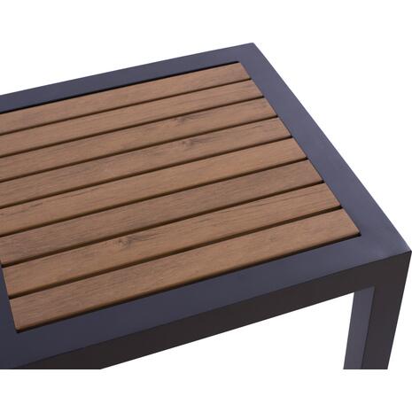 ΤΡΑΠΕΖΙ ΑΛΟΥΜΙΝΙΟΥ SABRA HM5403.02 ΓΚΡΙ ΜΕ POLYWOOD 45Χ45X45,5Yεκ.