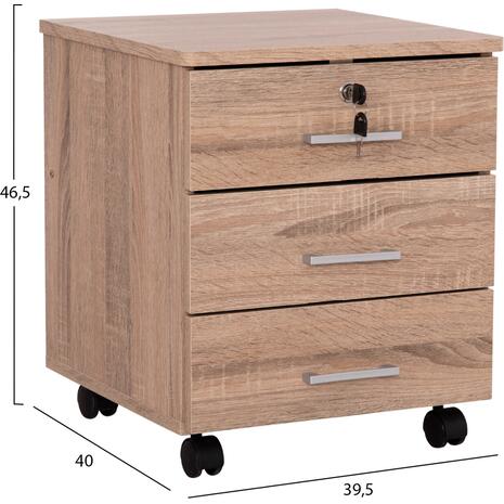 ΣΥΡΤΑΡΙΕΡΑ ΓΡΑΦΕΙΟΥ HAYDEN HM2282.02 ΣΕ SONAMA ΧΡΩΜΑ 39.5x40x46.5Υεκ