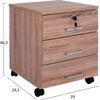 ΣΥΡΤΑΡΙΕΡΑ ΓΡΑΦΕΙΟΥ HAYDEN HM2282.02 ΣΕ SONAMA ΧΡΩΜΑ 39.5x40x46.5Υεκ