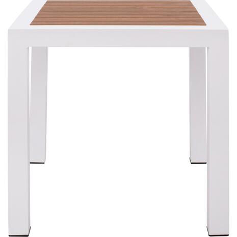 ΤΡΑΠΕΖΙ ΑΛΟΥΜΙΝΙΟΥ SABRA HM5403.01 ΛΕΥΚΟ ΜΕ POLYWOOD 45Χ45Χ45,5Y εκ.