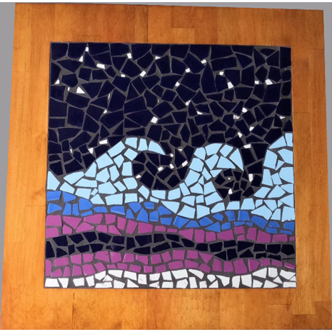 Τραπέζι ξύλινο "Νύχτα χωρίς φεγγάρι" 80x80cm (EGP6) (Διάφορα χρώματα)