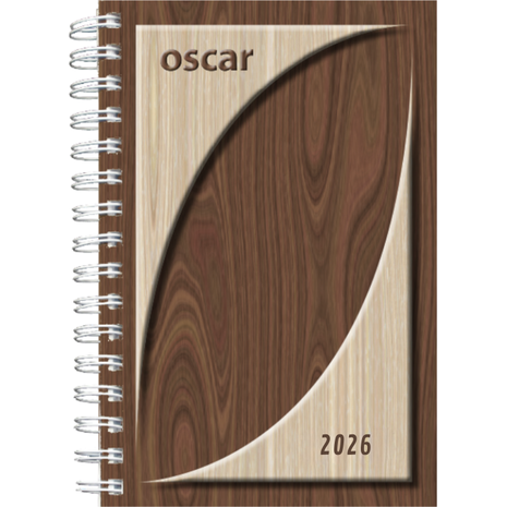 Ημερολόγιο ημερήσιο σπιράλ Oscar 2026 14x21cm