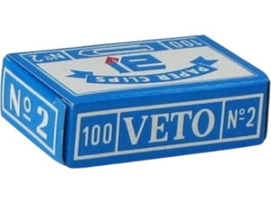 Συνδετήρες μεταλλικοί VETO Nο2 Συσκευασία 100 τεμαχίων